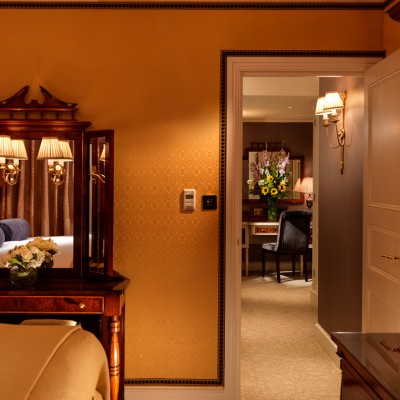 The Goring Hotel Bedroom Silk Wall Interior Photography London