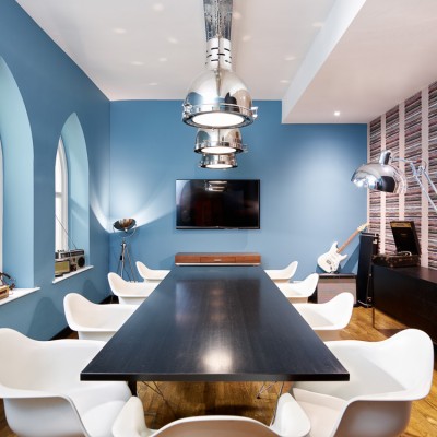 Hospital Club Luxury hotel meeting room interior photography London