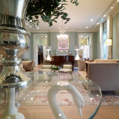 Coworth Park lounge Luxury interior Photography UK