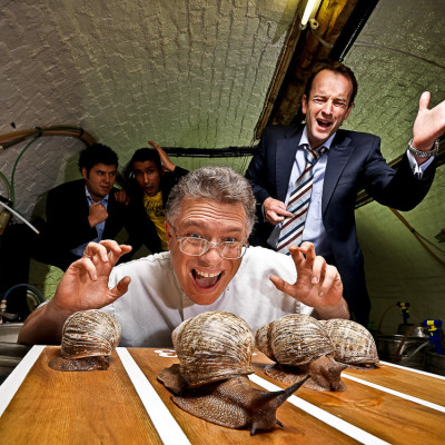 Snail racing brand advertising campaign photography