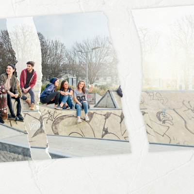 Teenagers socialising Pharmaceutical Advertising Campaign