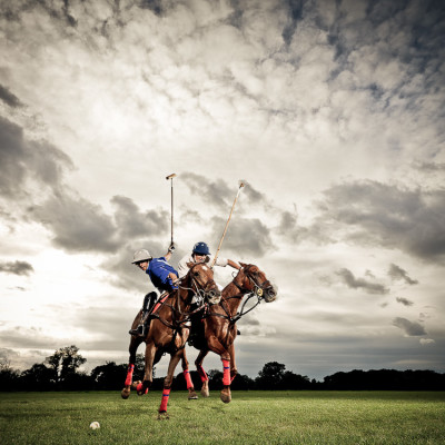 Charging Polo horses Sports advertising Photography London