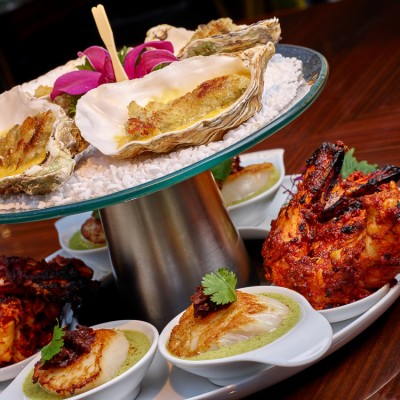 Amaya Indian restaurant seafood food still life Photography London
